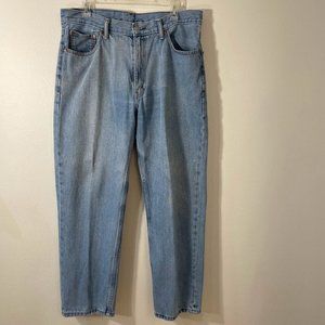 Levis Jeans Mens 36x30 Blue 550 Relaxed Fit Baggy Tapered Light Wash Denim